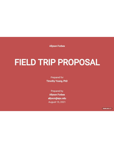 area tour proposal