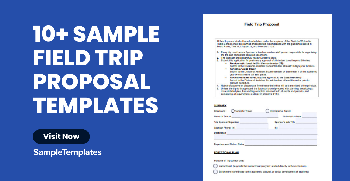 sample field traveling proposal templates